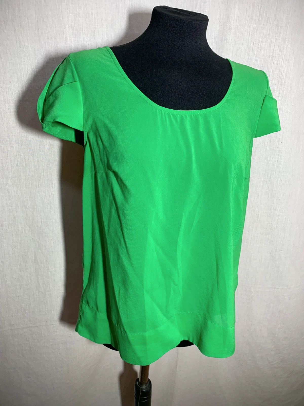 Blusa de fiesta de manga corta verde | Green Short Sleeve Party Blouse – Zara – taille L / 40 / 12 4