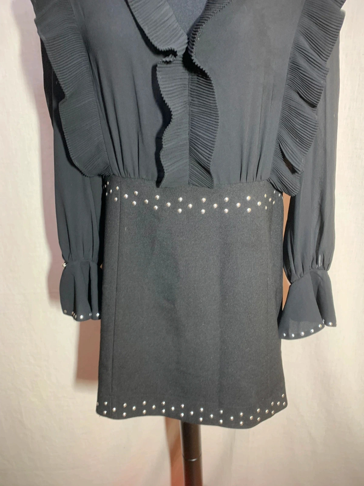 Vestido midi negro con volantes Sfera | Black Midi Dress with Ruffles – Sfera – taille L / 40 / 12 4