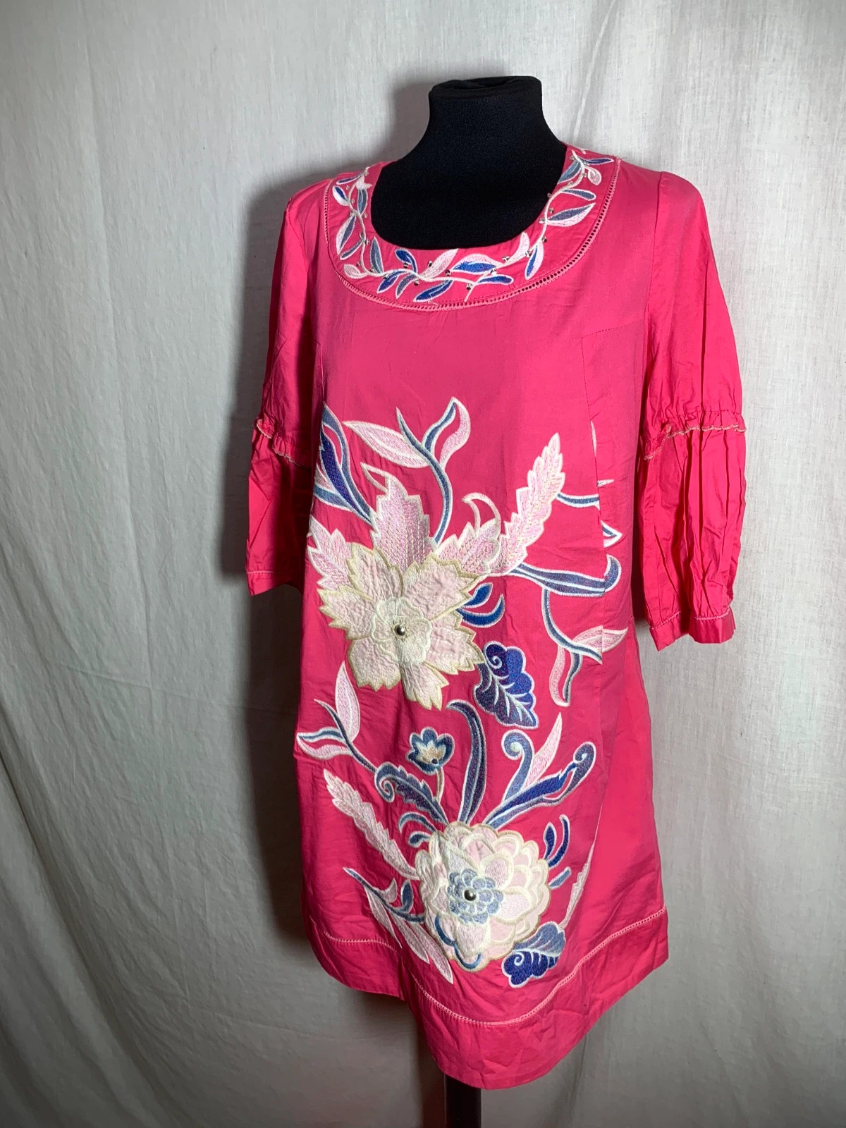 Vestido rosa con bordados florales Anany | Pink Dress with Floral Embroidery – ANANY – taille XXXL / 46 / 18 3