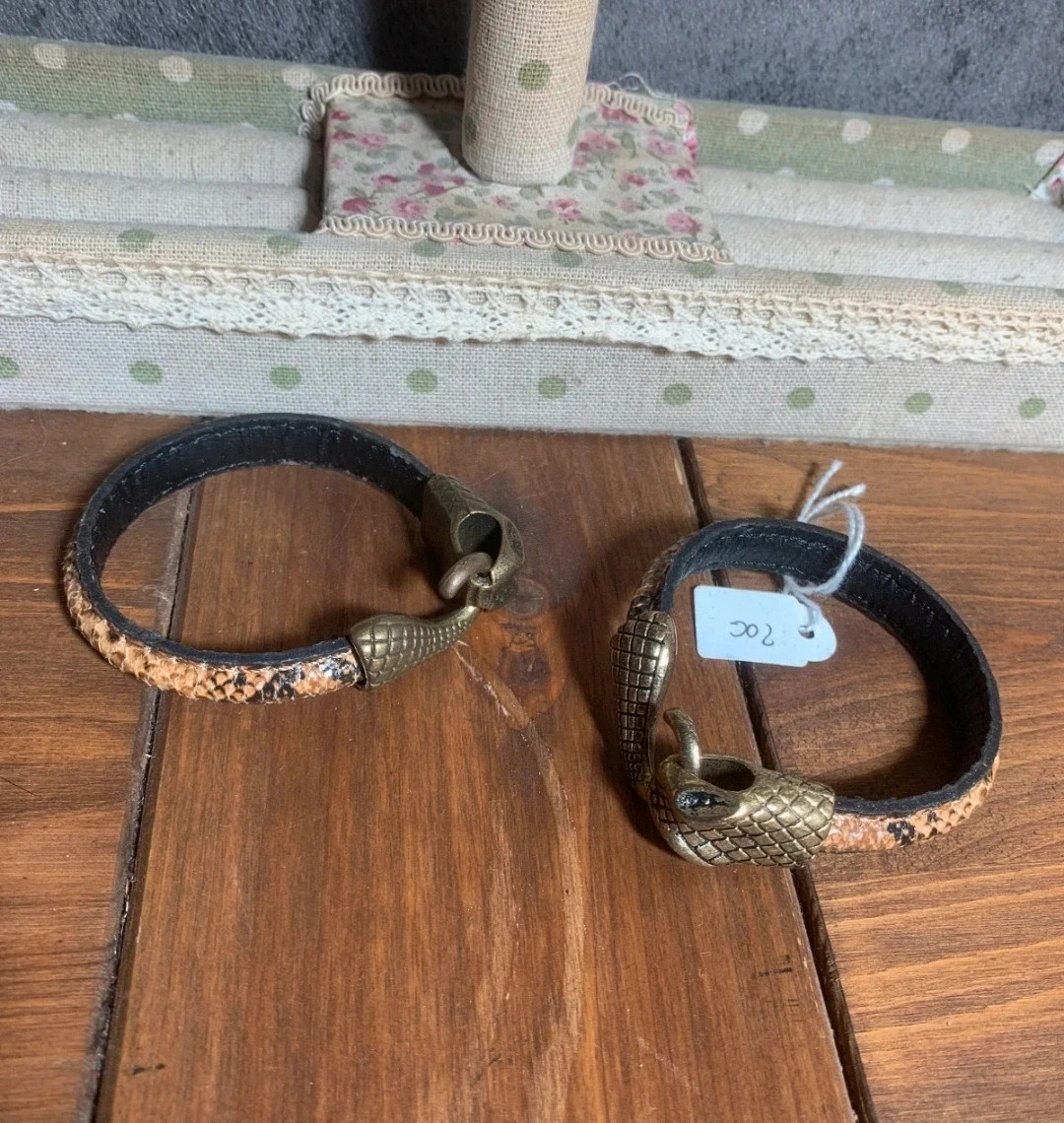 Pareja de Pulseras de serpiente | Snake Couple Bracelets | Bracelets Serpent en Paire 5