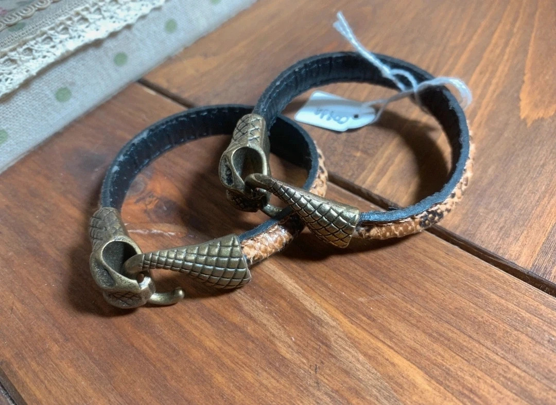 Pareja de Pulseras de serpiente | Snake Couple Bracelets | Bracelets Serpent en Paire 2