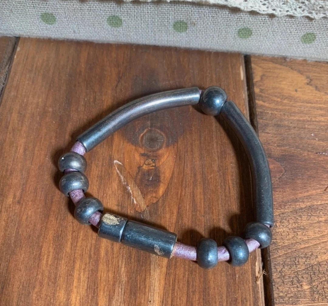 Pulsera de acero azul marino y morada | Navy Blue and Purple Steel Bracelet 2