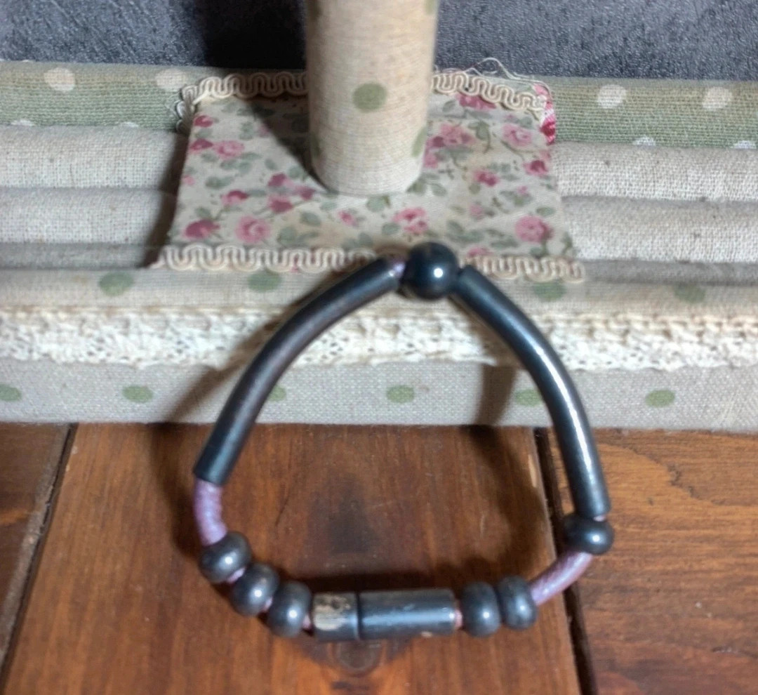 Pulsera de acero azul marino y morada | Navy Blue and Purple Steel Bracelet 3