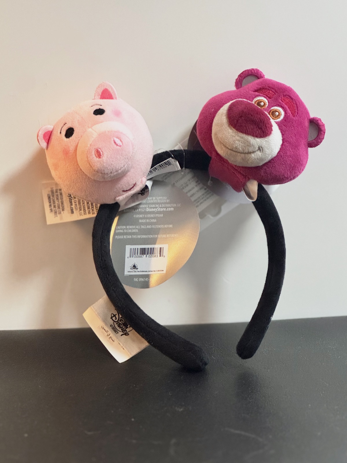 NEUF & EXCLUSIF : Serre-tête Peluche Lotso et Hamm de Walt Disney World ! – Disney – taille 18 ans 2