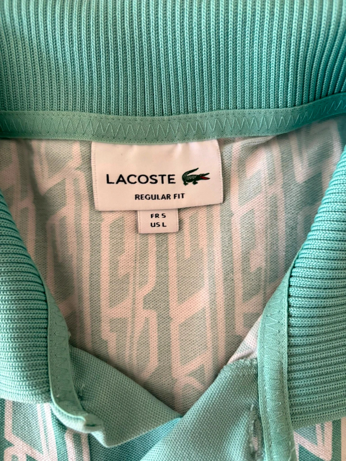 Polo Lacoste à monogramme mint - Taille L (5) – Lacoste – taille L 3