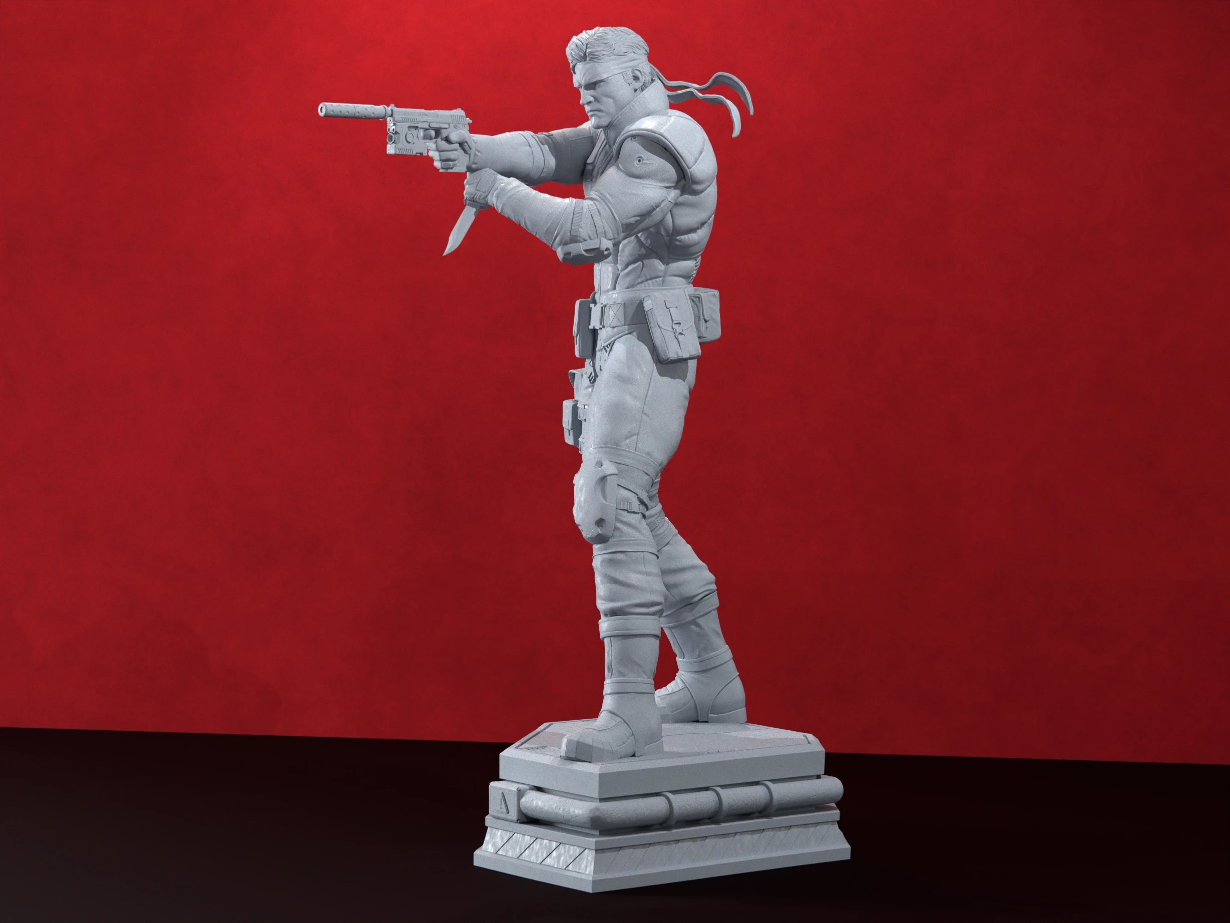 Figura de Resina de Solid Snake (Metal Gear Solid) – CA3D Studios 5