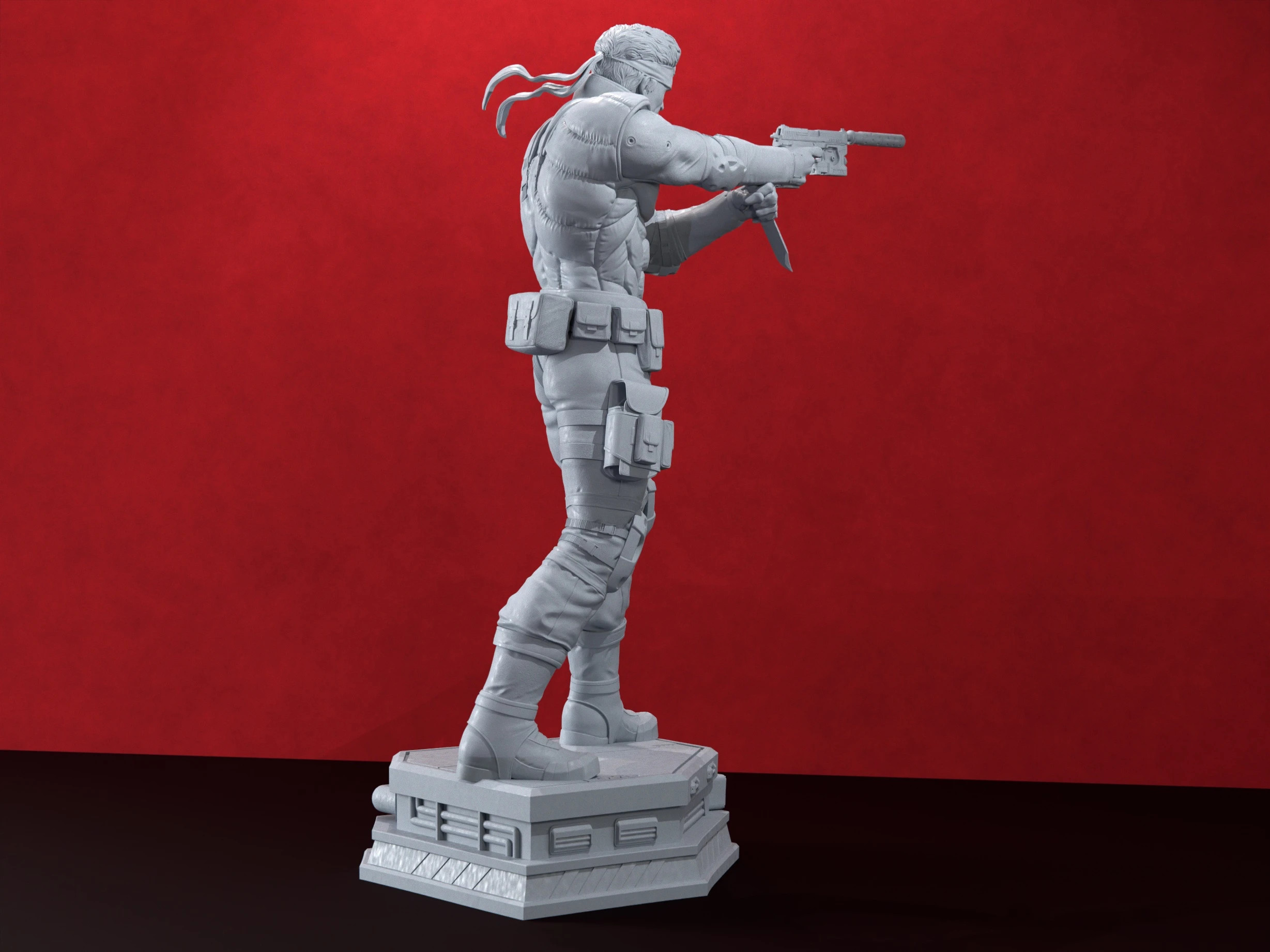 Figura de Resina de Solid Snake (Metal Gear Solid) – CA3D Studios 3