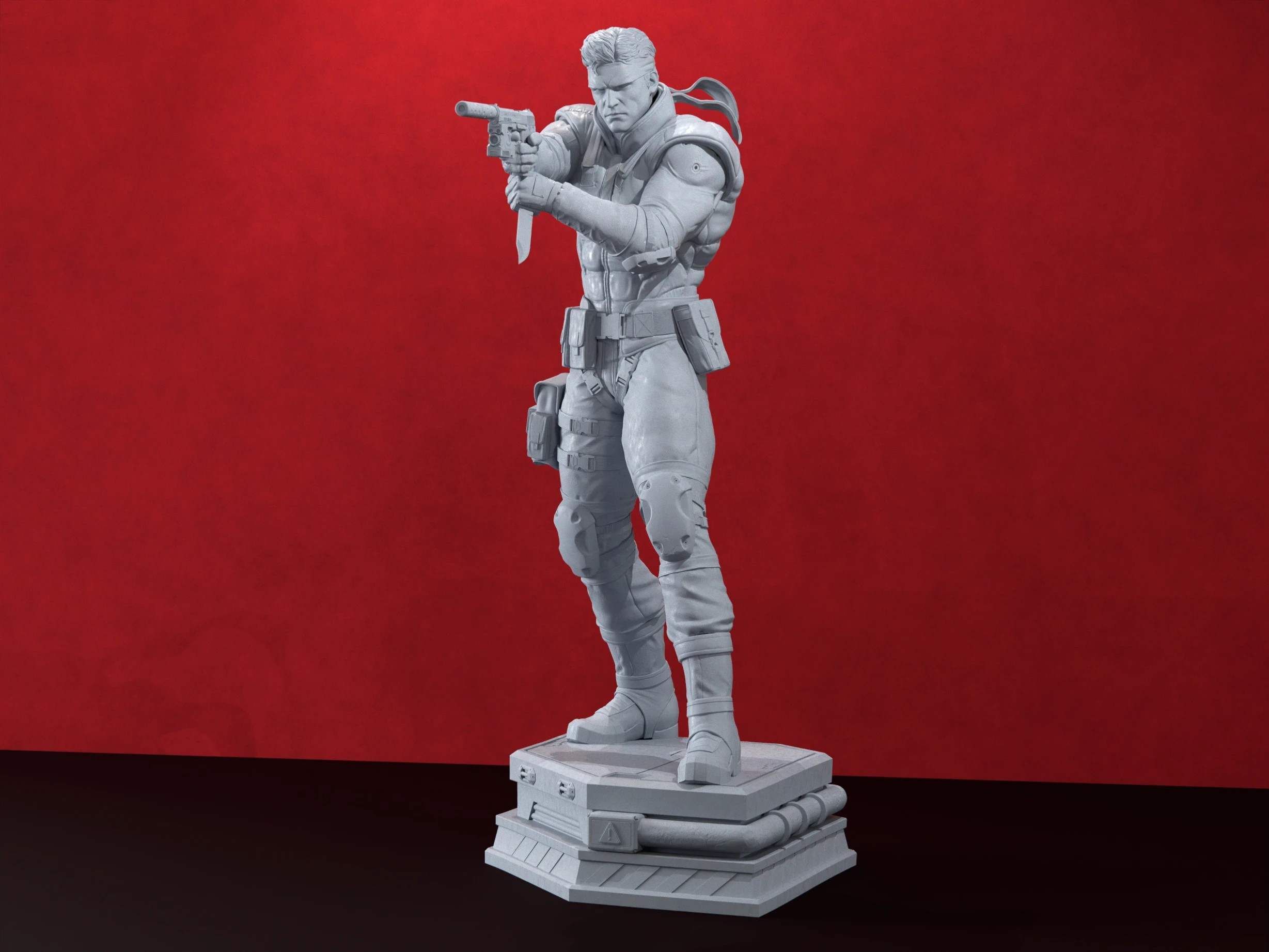 Figura de Resina de Solid Snake (Metal Gear Solid)
