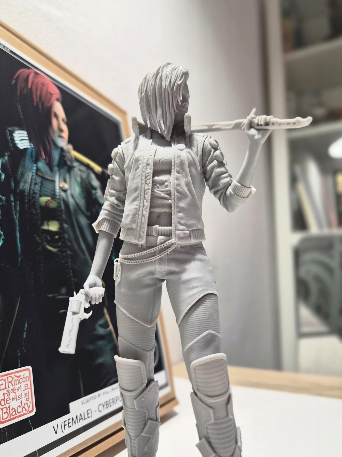 Garage Kit de Resina de V (Female), Cyberpunk 2077 – h3ll Creator 2