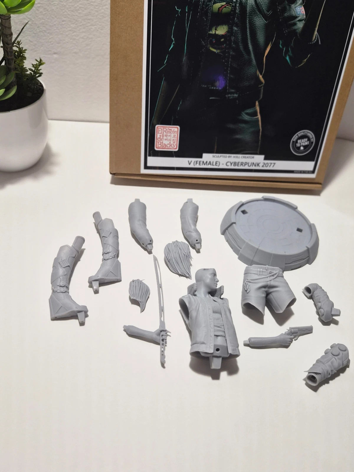 Garage Kit de Resina de V (Female), Cyberpunk 2077 – h3ll Creator 5