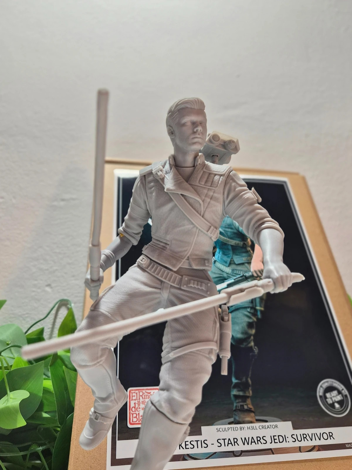 Figura de Cal Kestis, Garage Kit de resina de Jedi Survivor – Hell Creator 3
