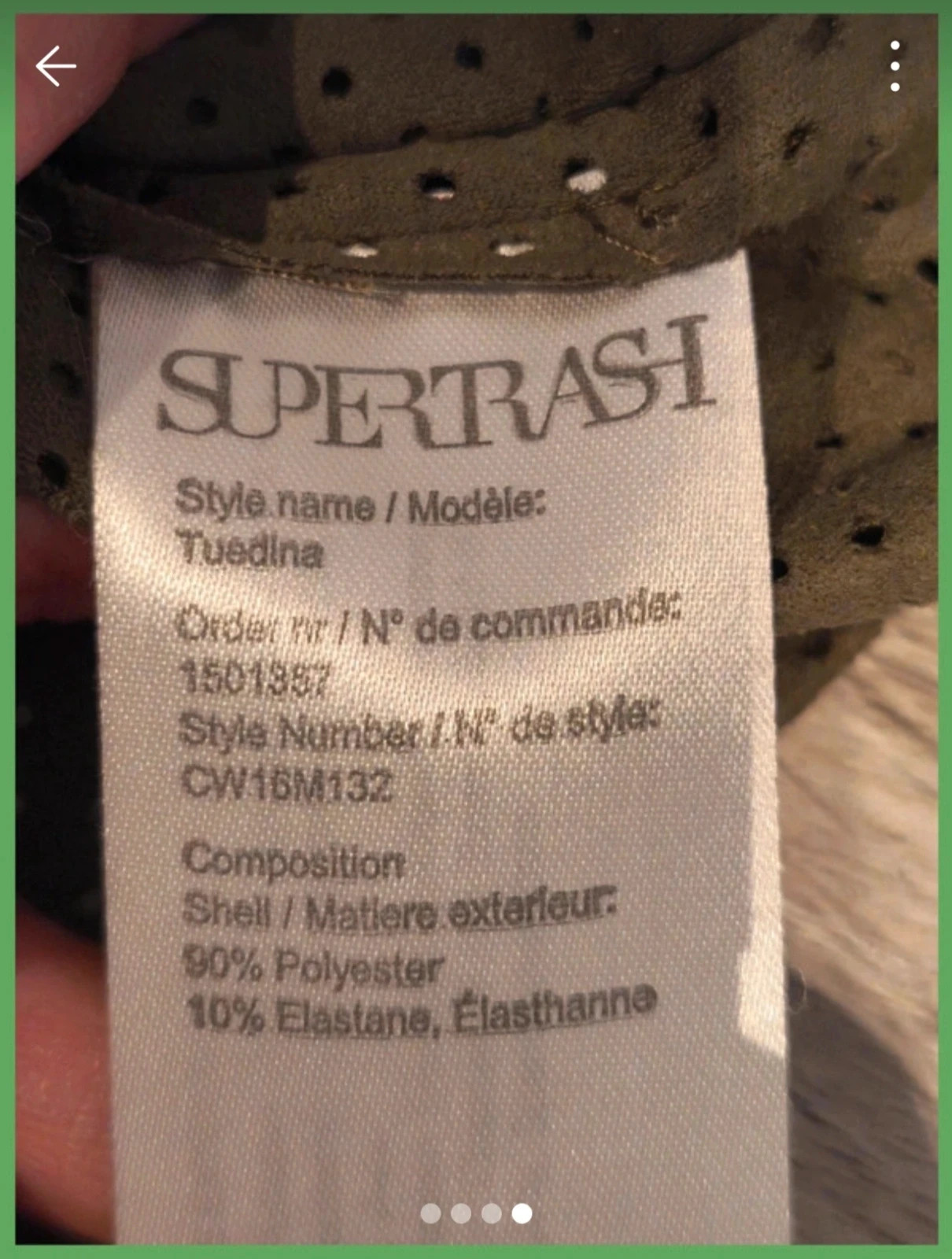 Débardeur marron kaki à pois perforés – Supertrash – Taille M – SuperTrash – taille M / 38 / 10 4