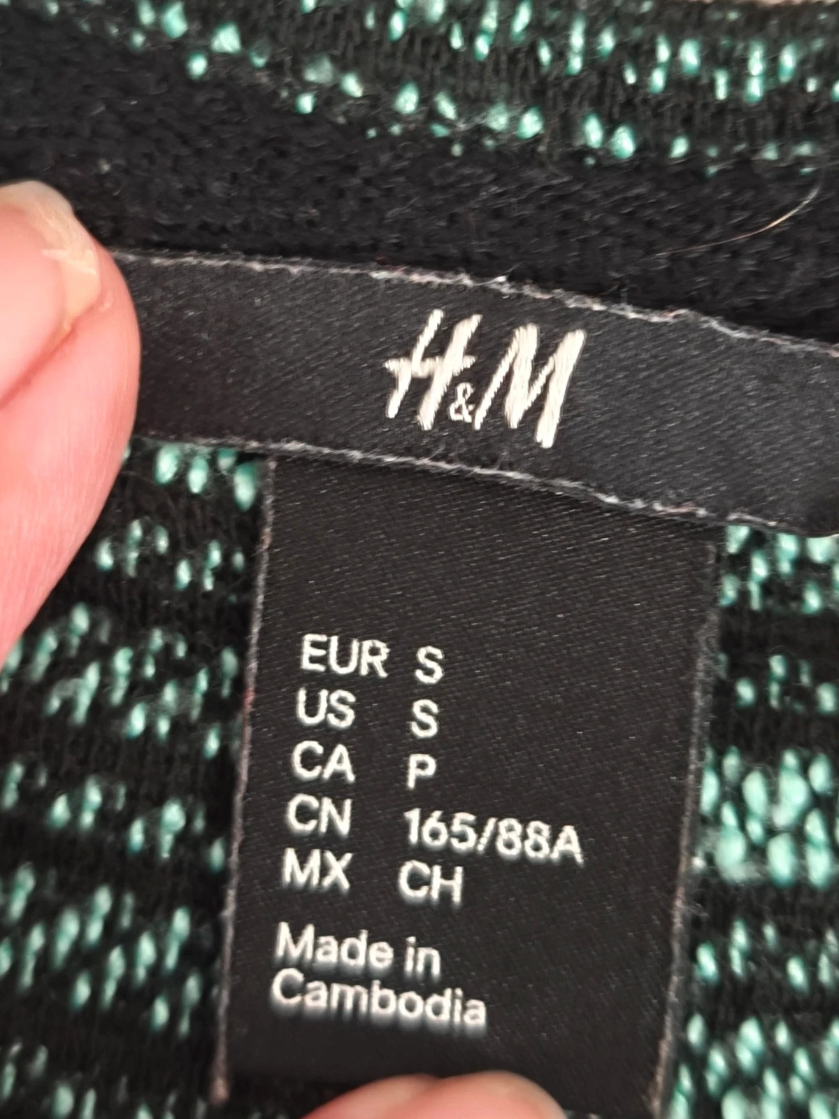 Pull femme vert menthe et noir – taille S – H&M – taille S / 36 / 8 3