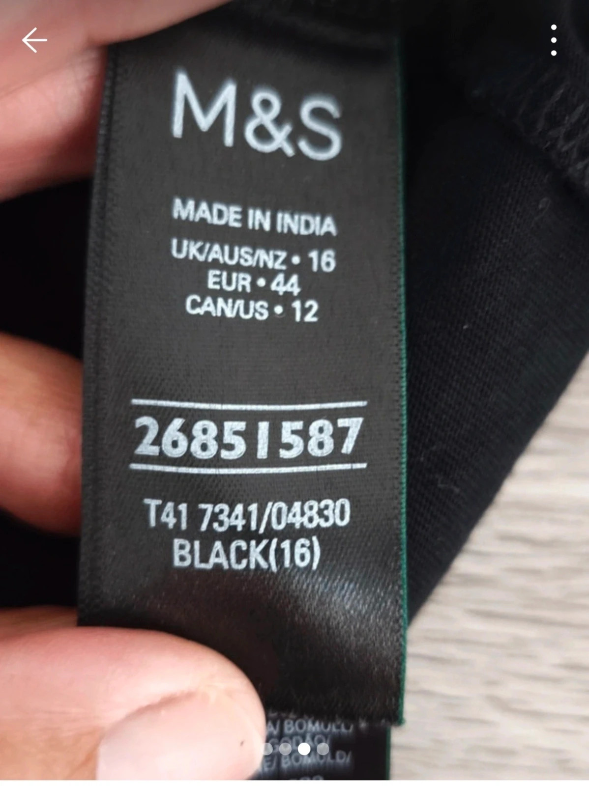T-shirt noir M&S – Taille 44. No319 – M&S Mode – taille XXL / 44 / 16 3