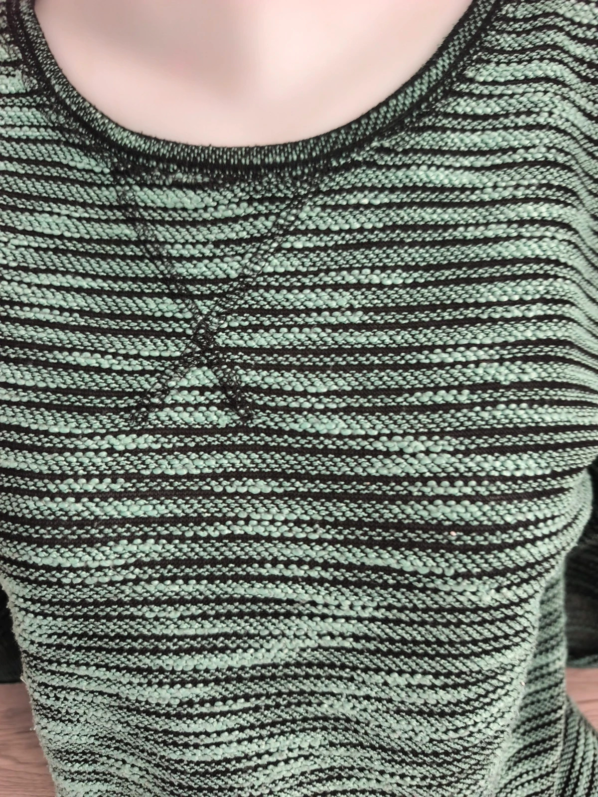 Pull femme vert menthe et noir – taille S – H&M – taille S / 36 / 8 2