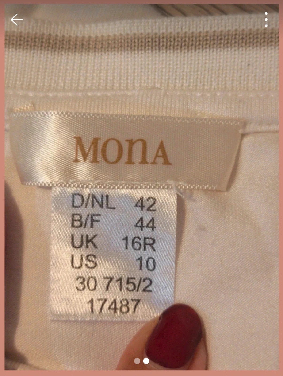 T-shirt / top MONA – taille 42 – Mona – taille XL / 42 / 14 2