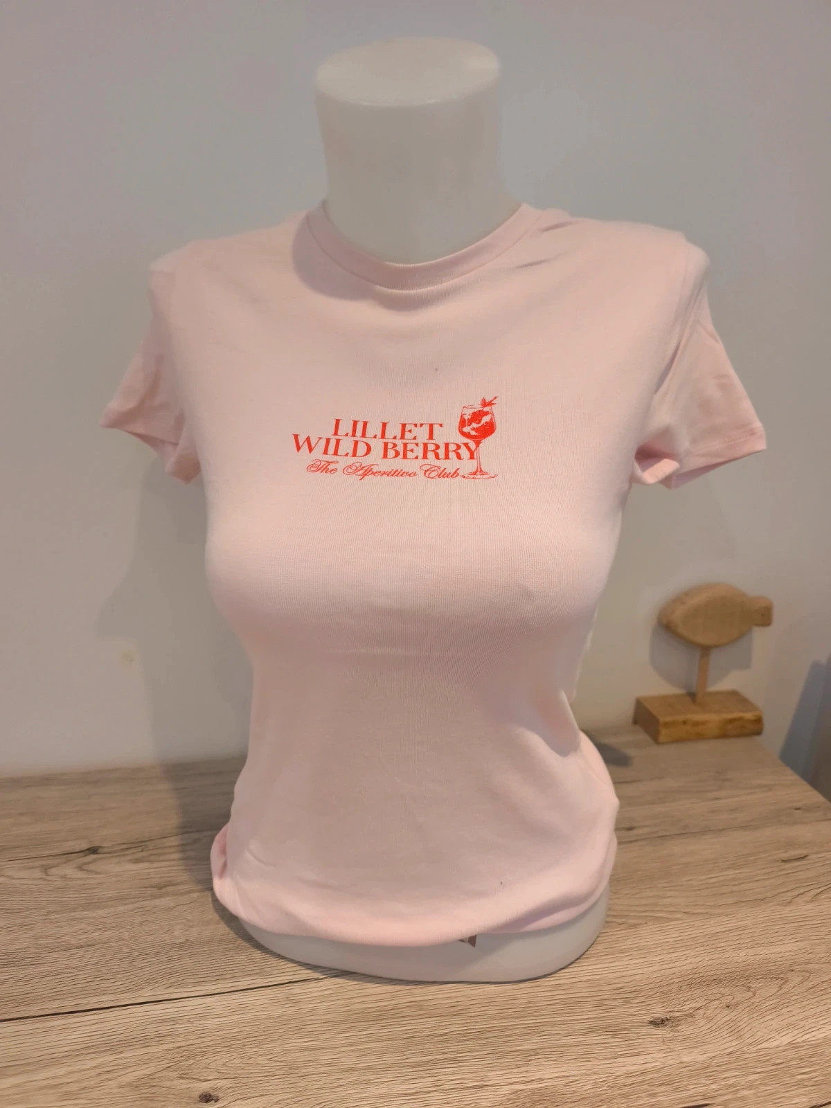 T-shirt rose pâle Amisu – taille M