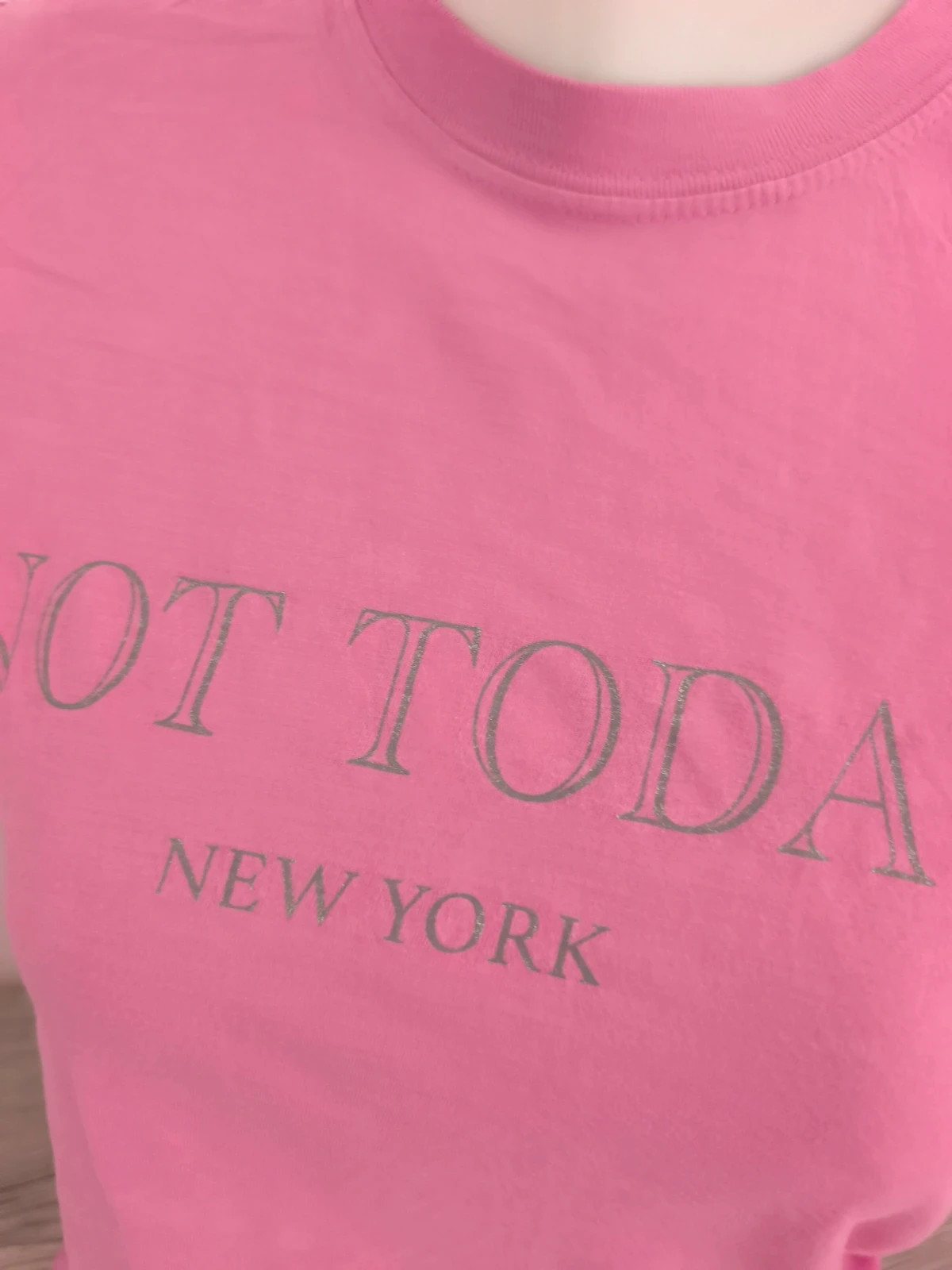 T-shirt rose Not today- New York taille M – Boohoo – taille M / 38 / 10 2