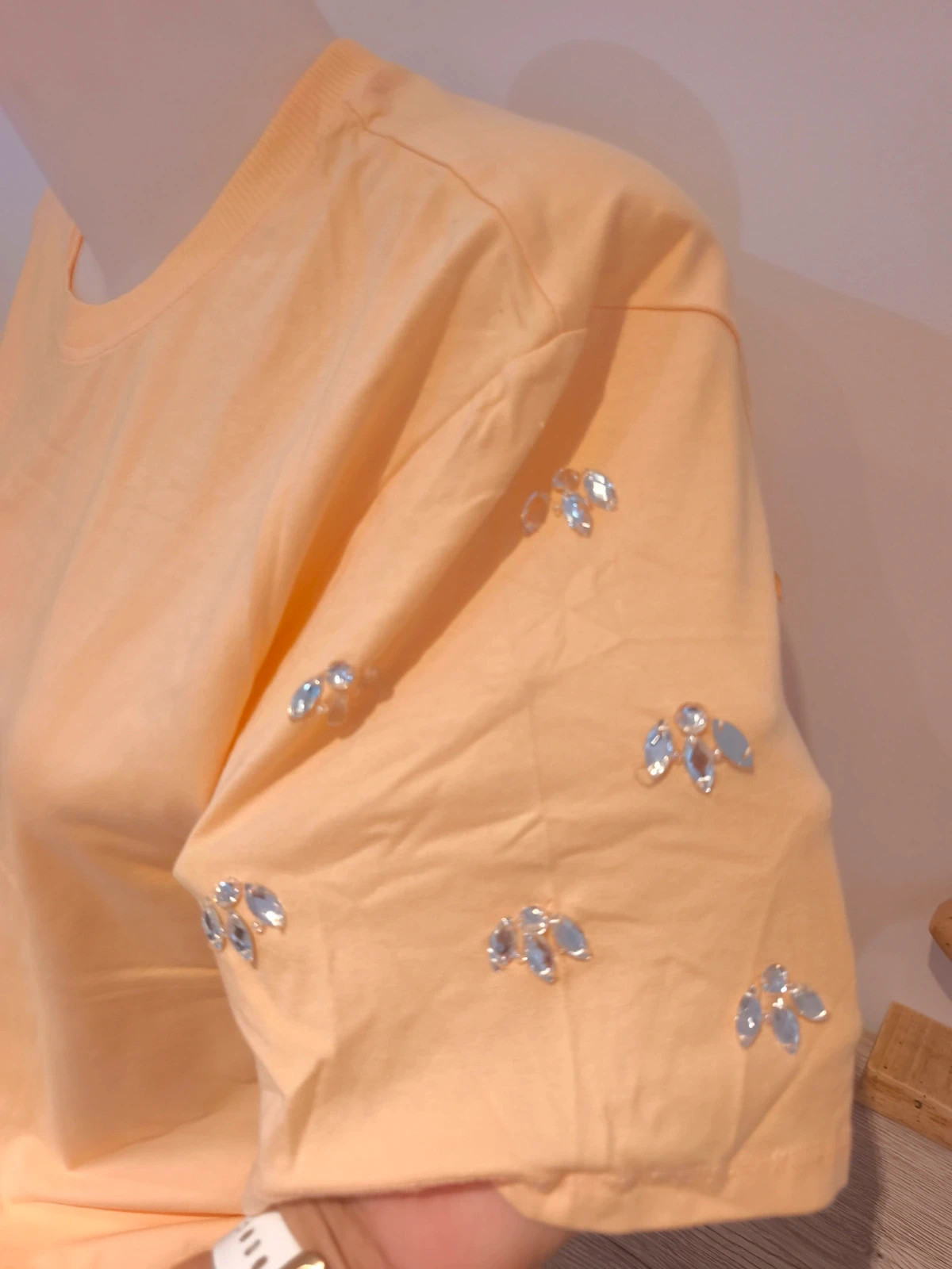 T-shirt oversize orange pastel – Taille M – M&S Mode – taille M / 38 / 10 2