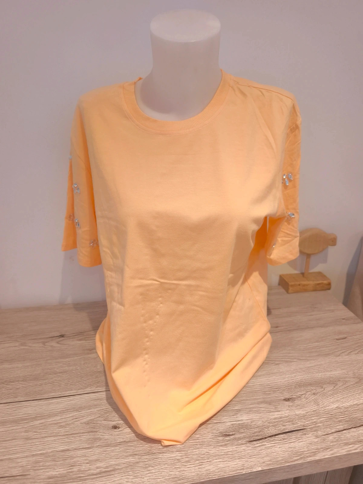 T-shirt oversize orange pastel – Taille M