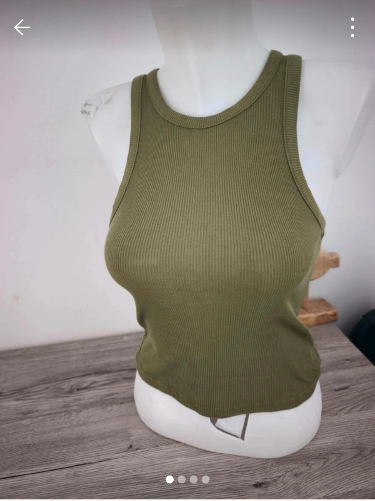 Débardeur côtelé kaki Terranova – Taille S