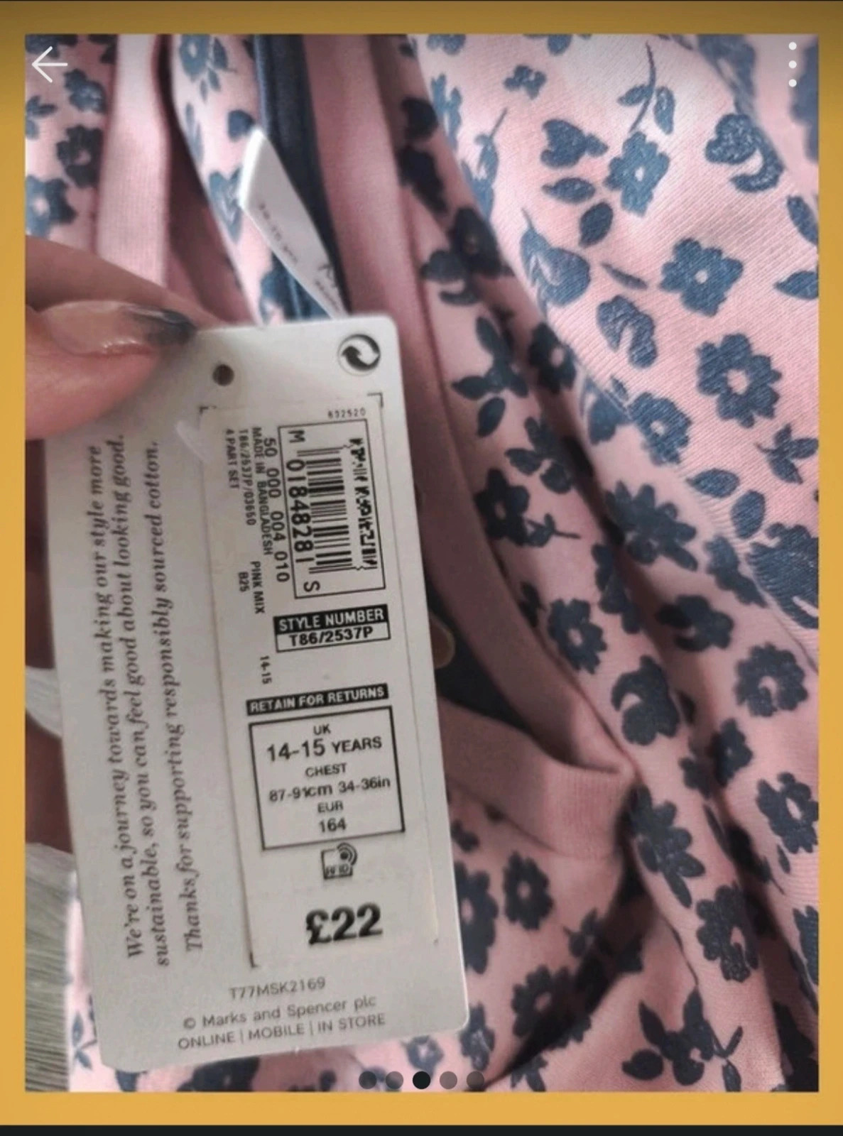 Sweat-shirt / haut M&S fille 14-15 ans. No193 – M&S Mode – taille 14 ans / 164 cm 3