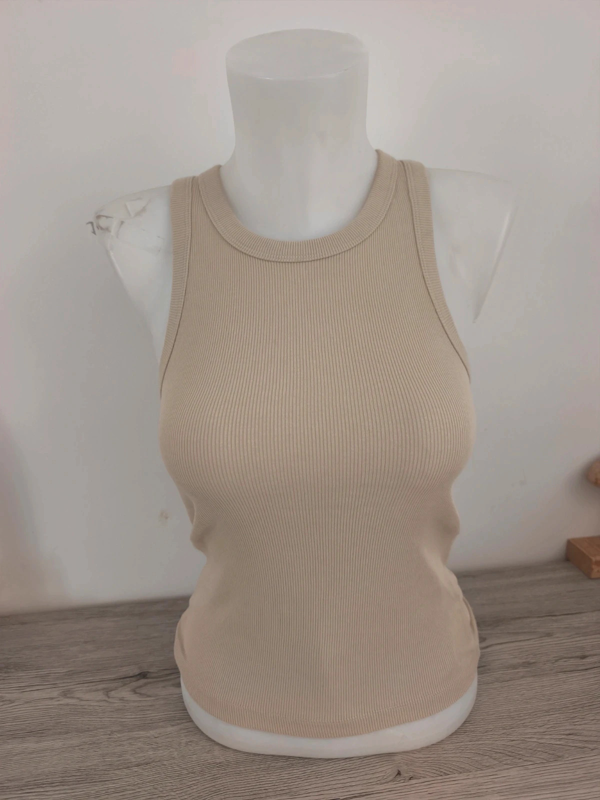 Débardeur côtelé beige ONLY – Taille S