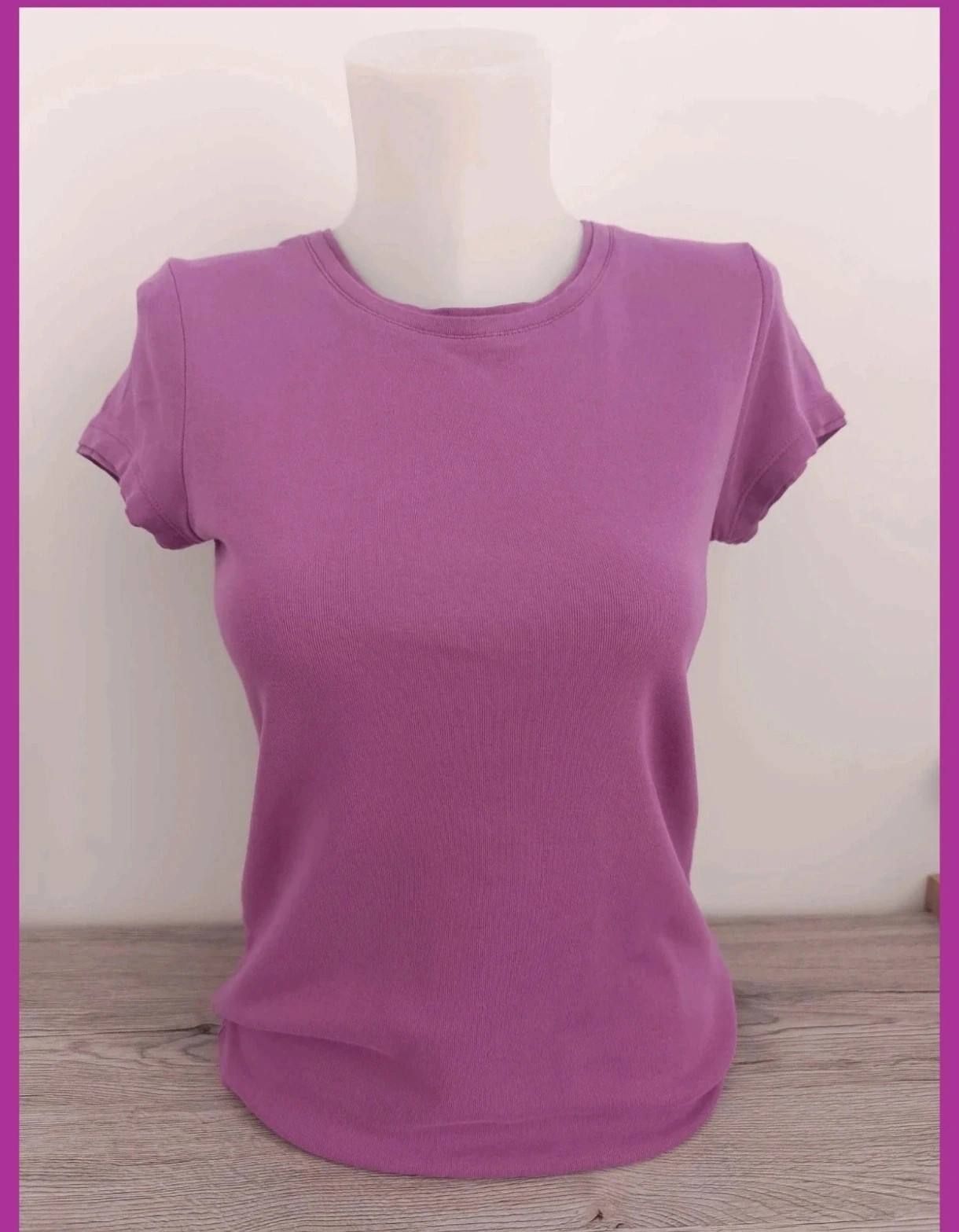 T-shirt femme violet – Taille 42 – 100 % coton