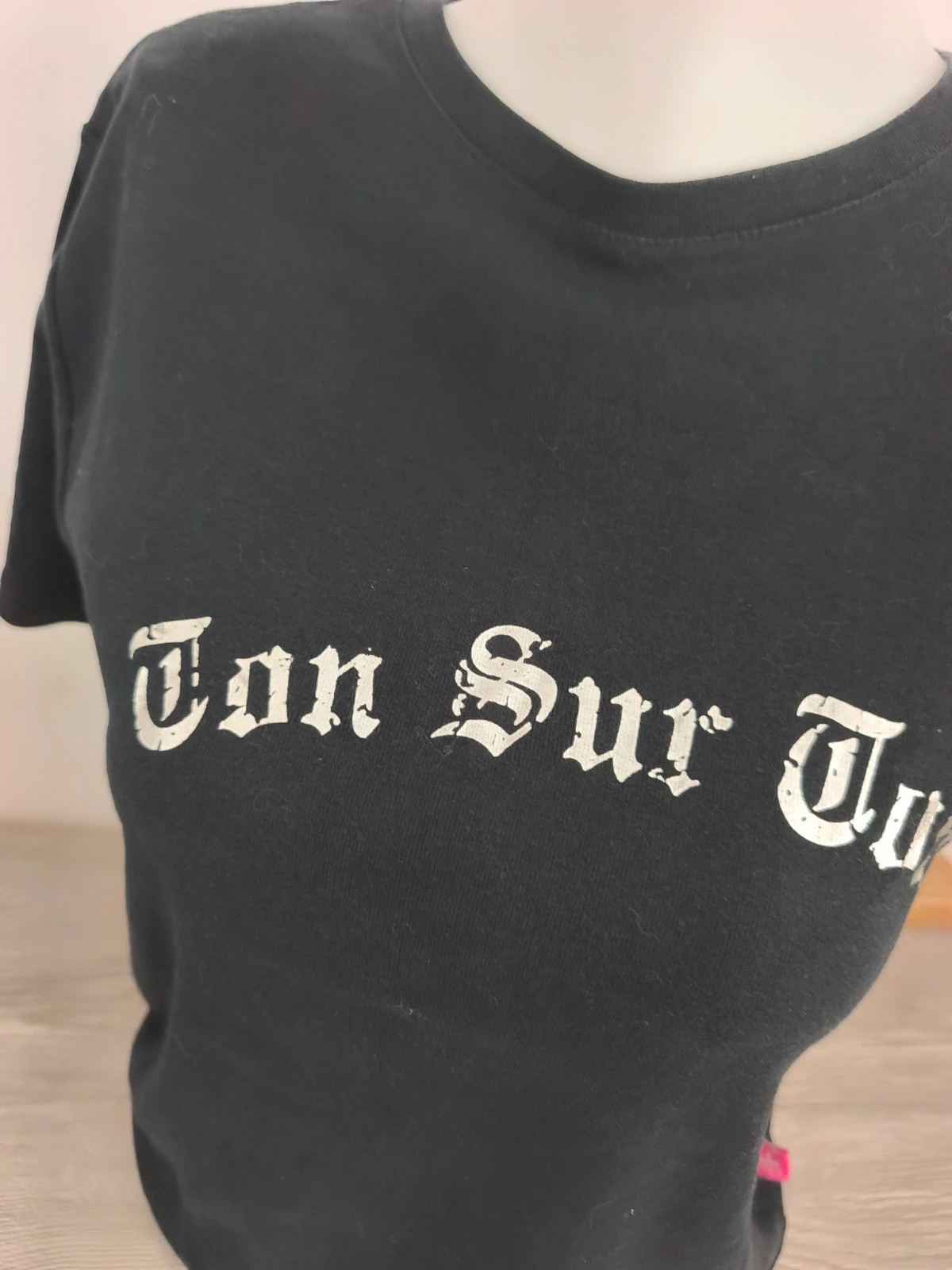 T-shirt femme noir – taille XL – ton sur ton – taille XL / 42 / 14 2