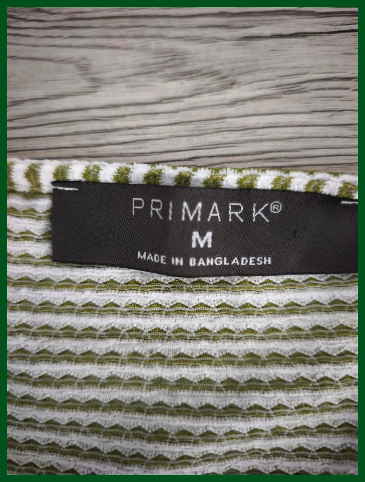 Boléro / Crop top rayé Primark – Taille M – Vert et blanc – À nouer – Primark – taille M / 38 / 10 2