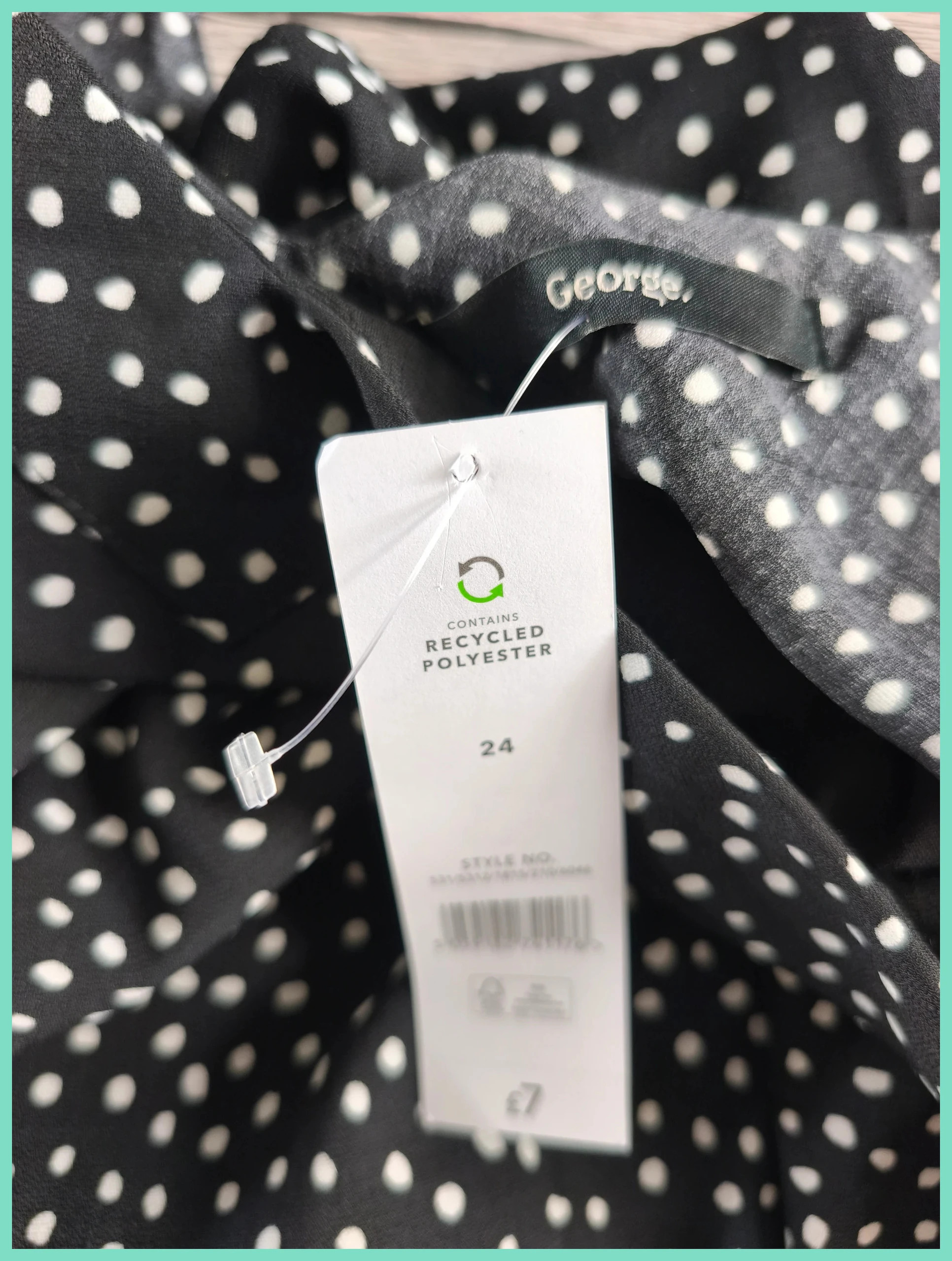 Top noir à pois blancs fines bretelles – style fluide été chic taille 52 – Georges – taille 6XL / 52 / 24 3