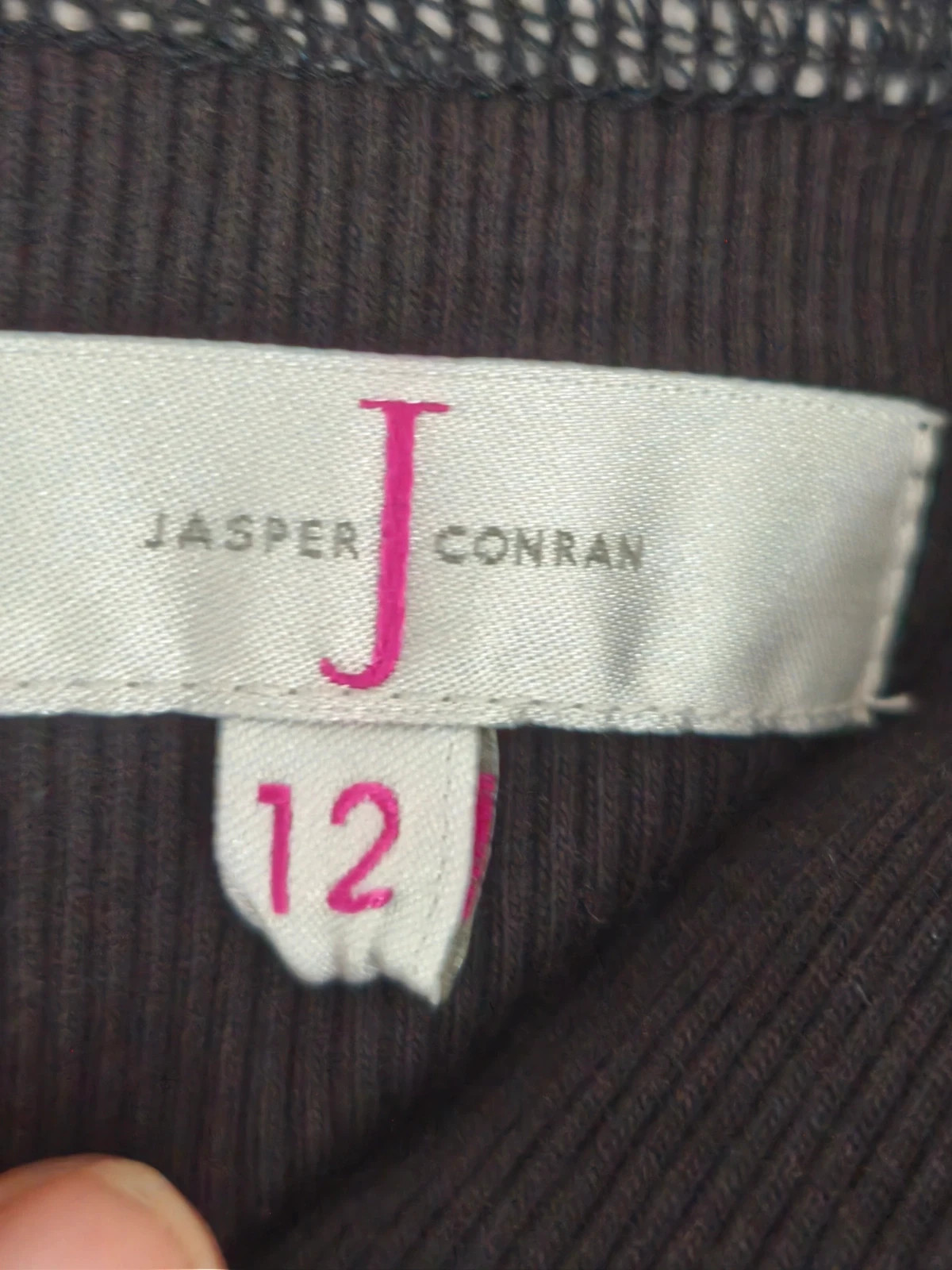 Débardeur noir à empiècement pailleté – taille 12 / M – Jasper Conran – taille M / 38 / 10 3