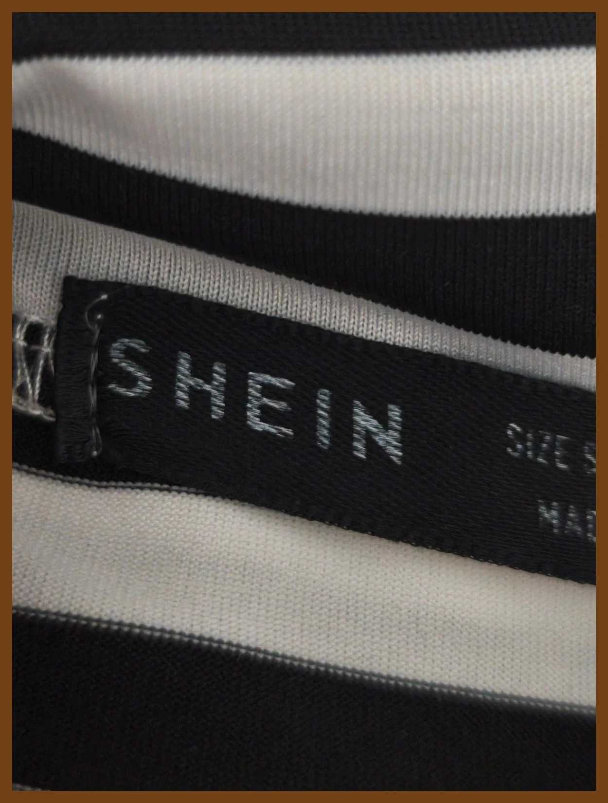 Top rayé noir et blanc cache-cœur – Shein – Taille 36 – Shein – taille S / 36 / 8 2