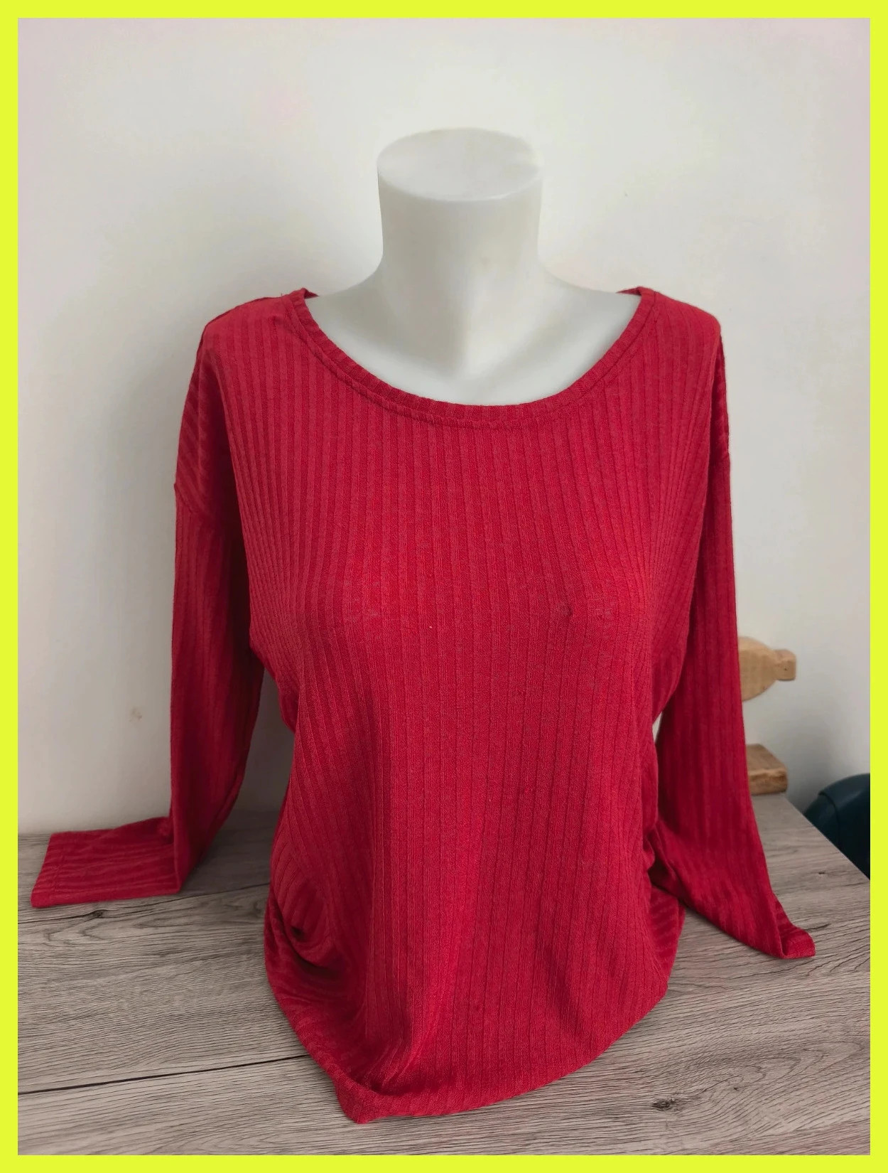 Pull côtelé rouge NEXT manches longues – Taille 42 – Next – taille XL / 42 / 14
