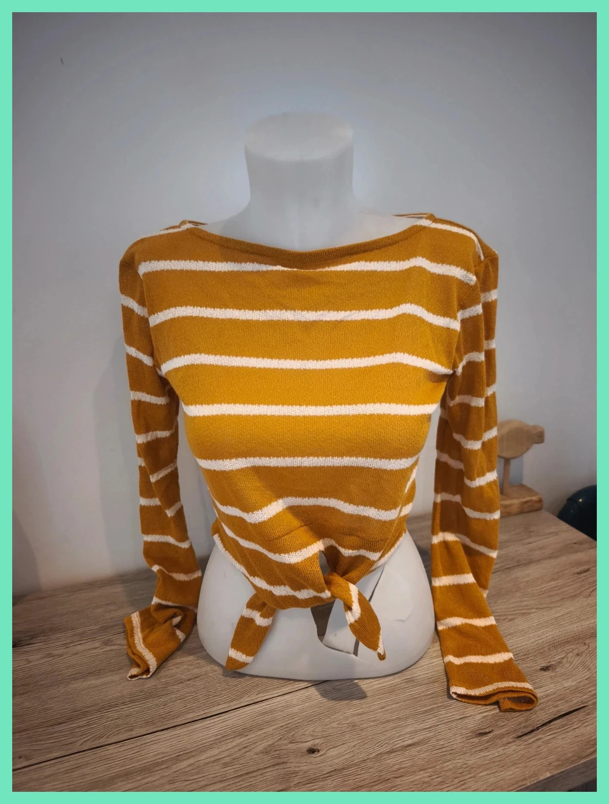 Pull fin rayé noué devant Miss Selfridge – Taille 36