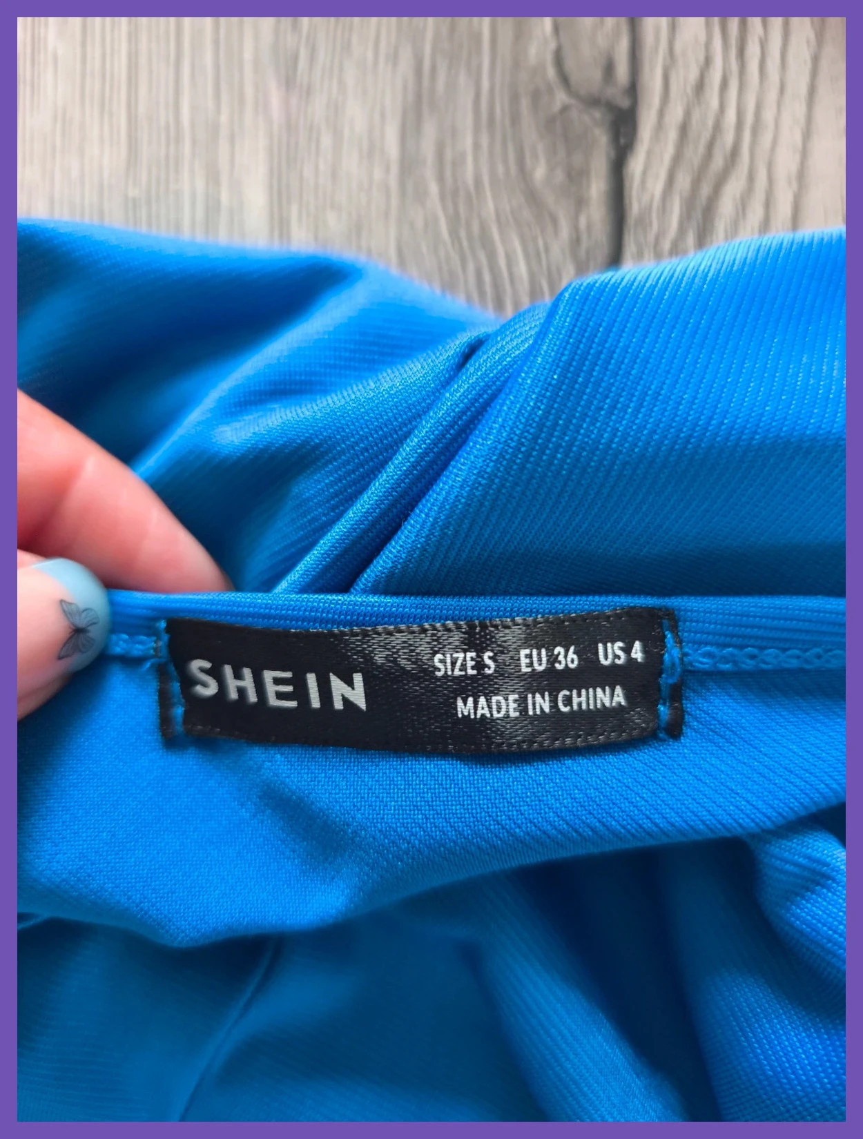 Top asymétrique bleu SHEIN – Une manche – Taille S. No304 – Shein – taille S / 36 / 8 2