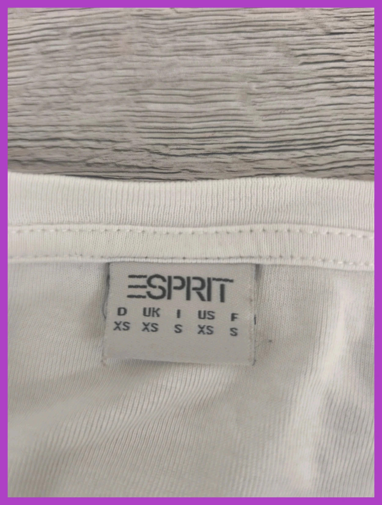 🦋 T-shirt Esprit blanc imprimé papillon – Taille S – Coton. No265 – Esprit – taille S / 36 / 8 2