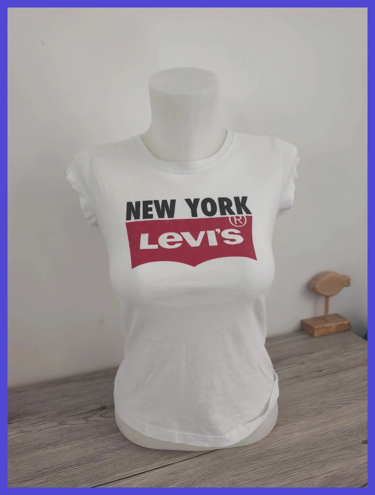 T-shirt Levi's blanc imprimé New York – 100 % coton – Taille L (12-13 ans)