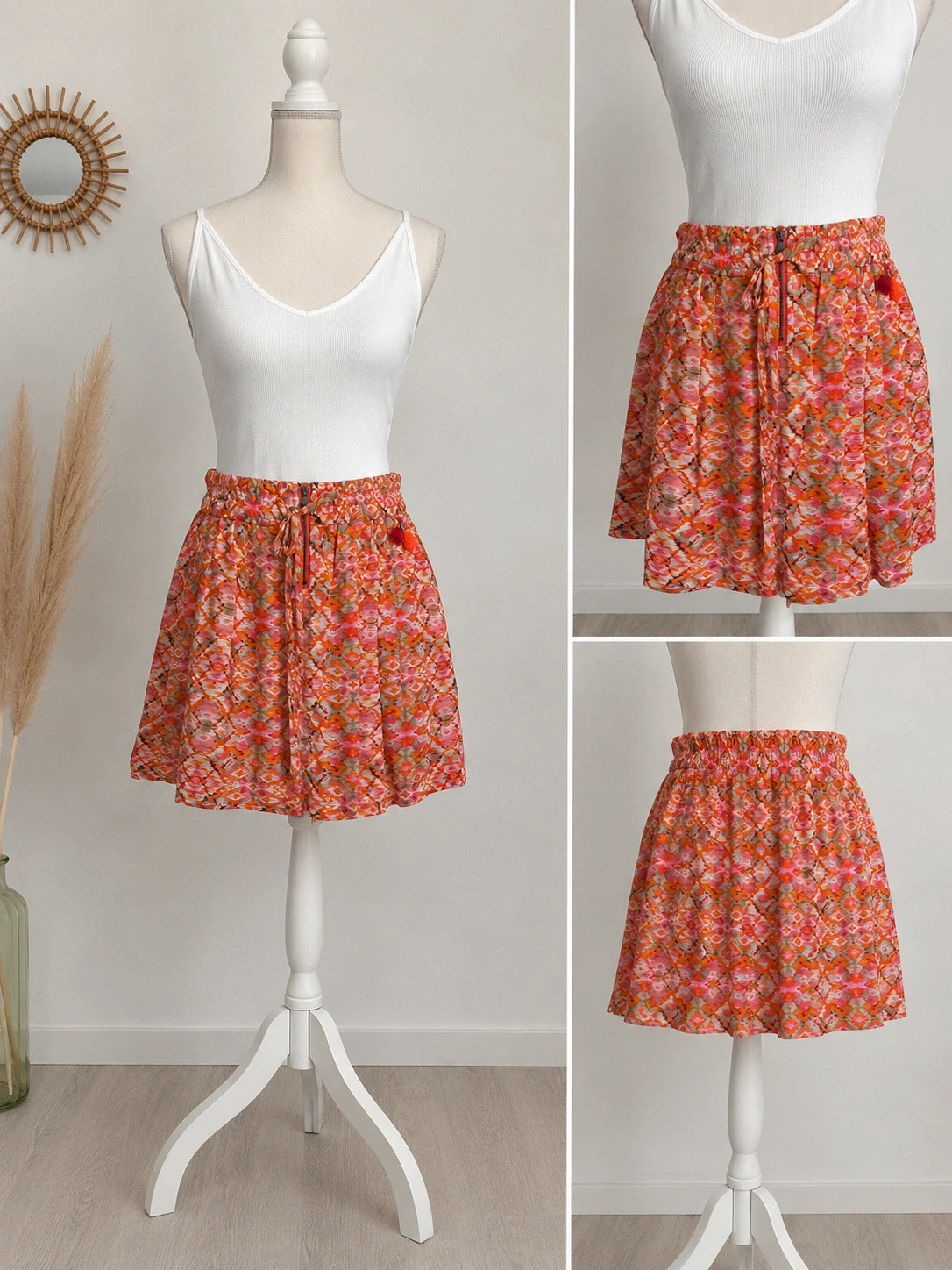 Jupe colorée à motifs – Taille 34. Marque jbc