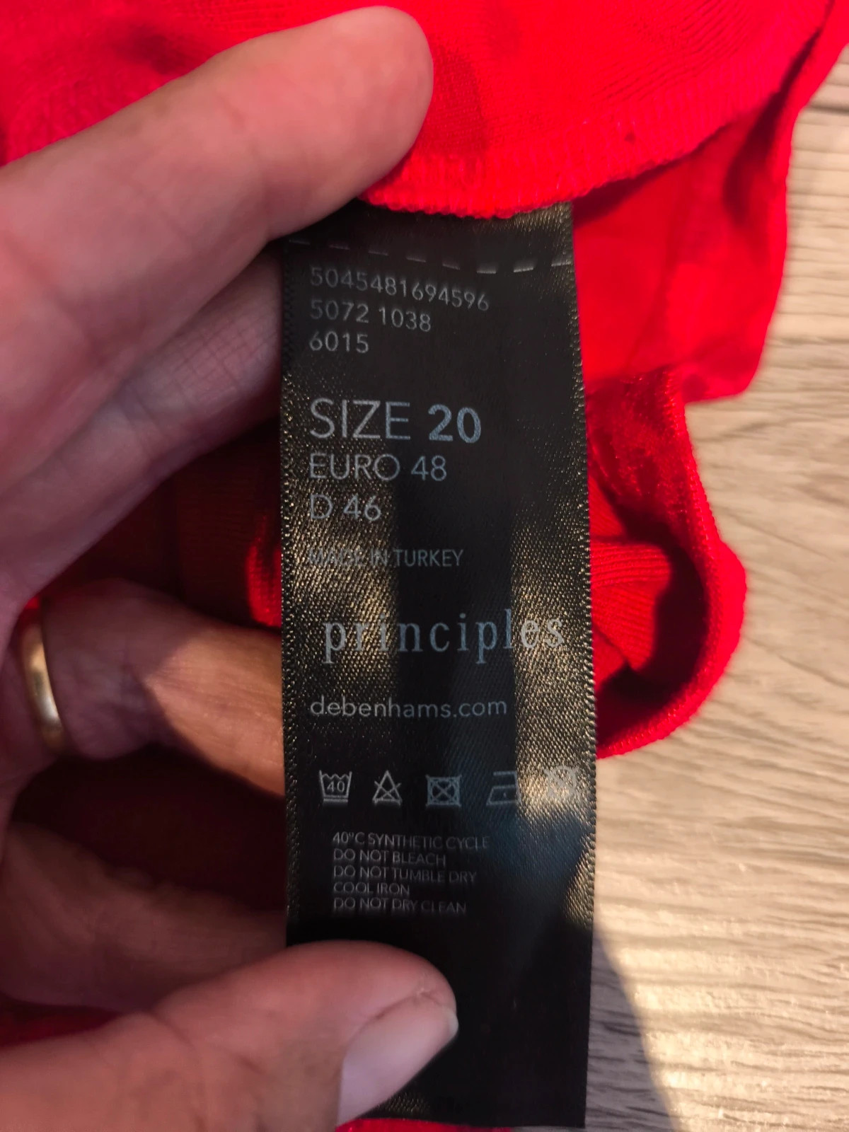 Blouse rouge Principles – Taille 48. No335 – Principles – taille 4XL / 48 / 20 4