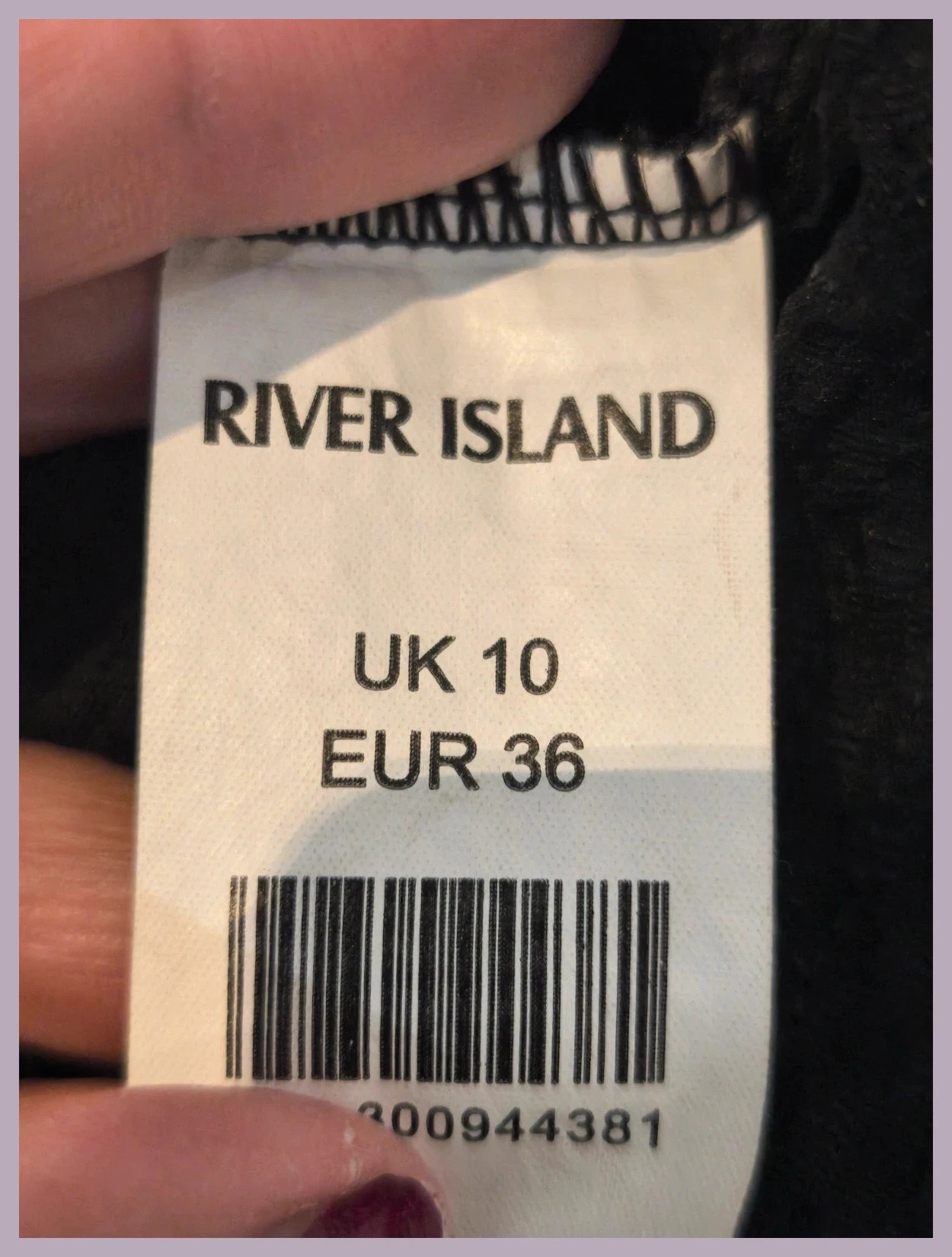 Top noir texturé manches longues River Island taille 36 No261 – River Island – taille S / 36 / 8 4