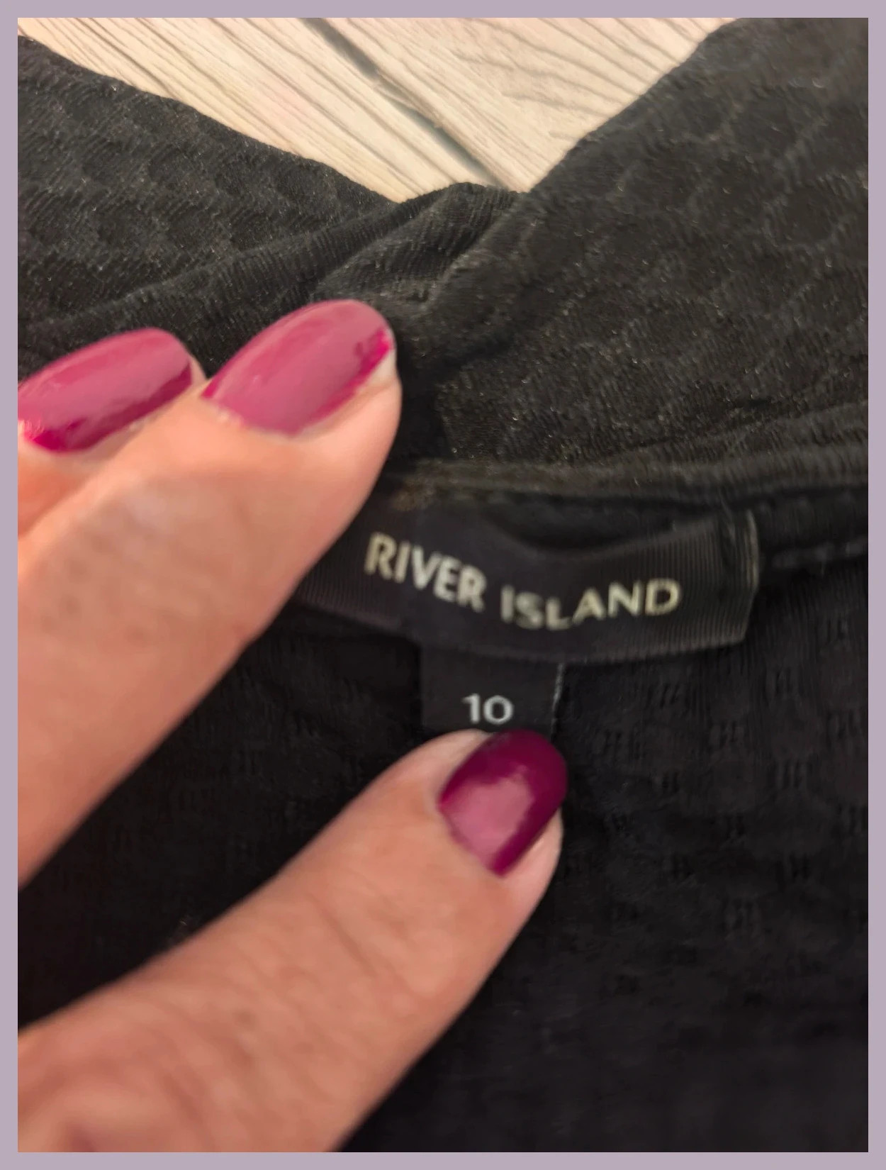 Top noir texturé manches longues River Island taille 36 No261 – River Island – taille S / 36 / 8 3