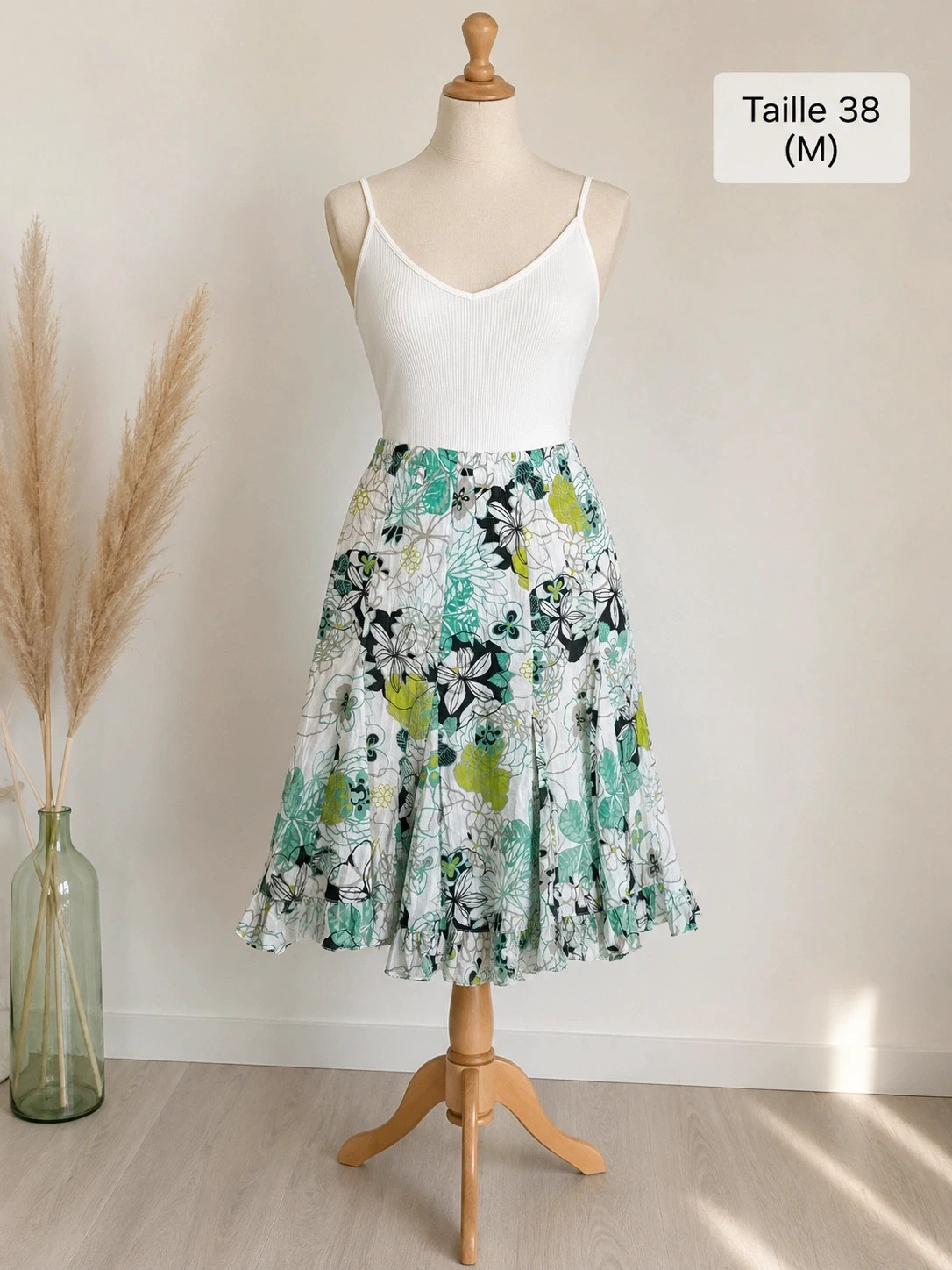 Jupe fleurie Signe Nature – Taille 38 – signe nature – taille M / 38 / 10