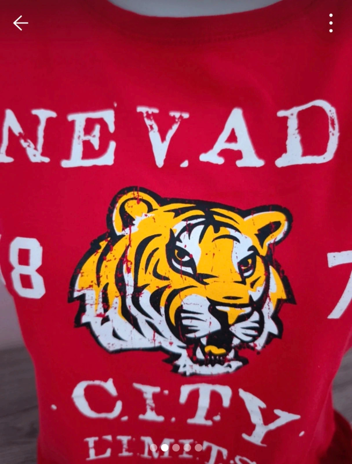 T-shirt rouge imprimé lion – Taille 40. No322 – Primark – taille L / 40 / 12 2