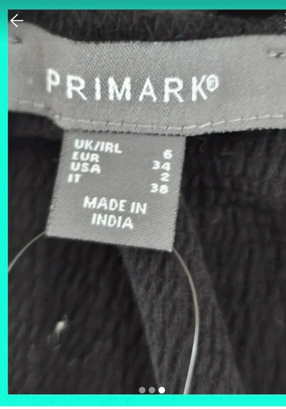 Blouse noire Primark – Taille 34. No198 – Primark – taille XS / 34 / 6 3