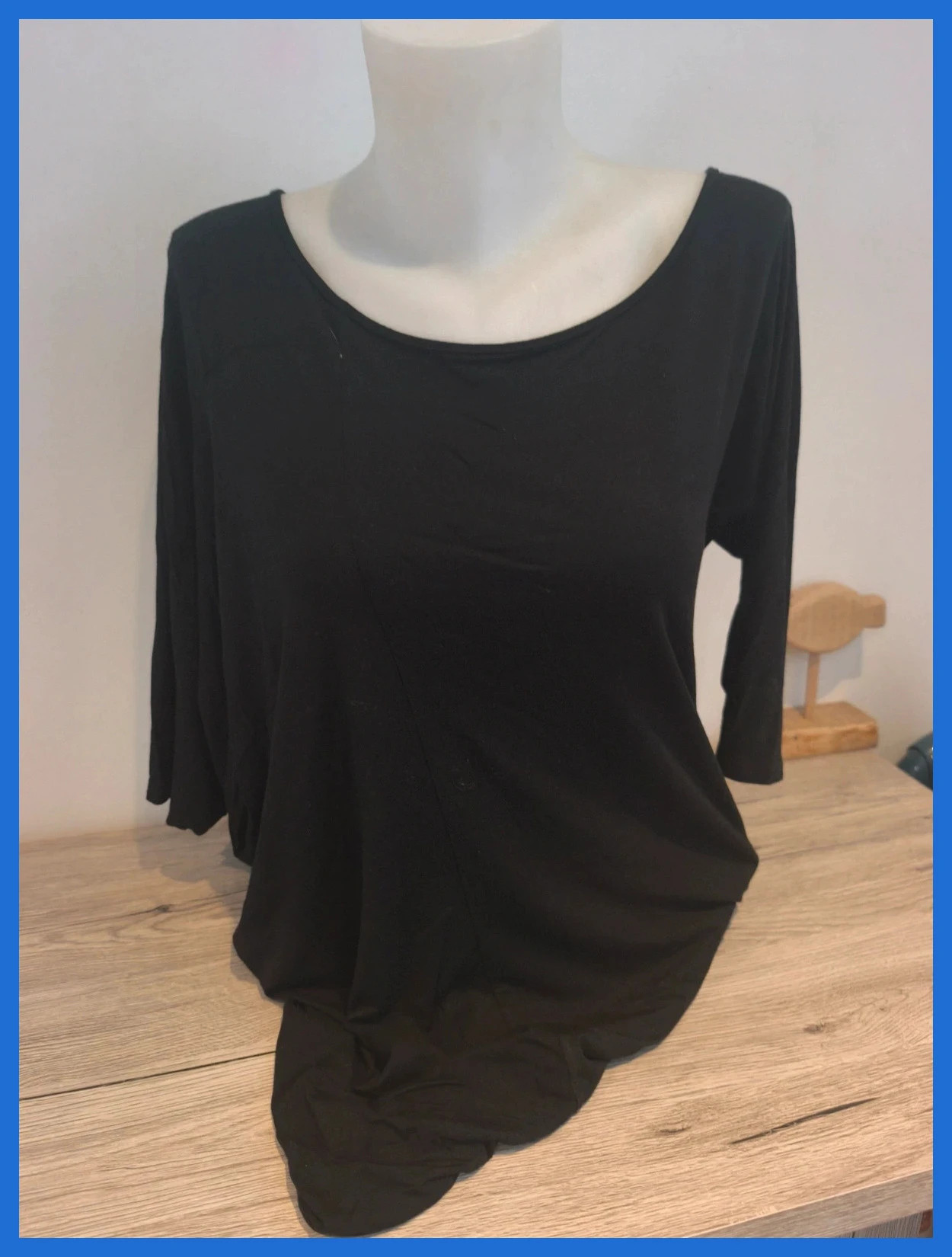 T-shirt noir manches 3/4 Step – Taille S