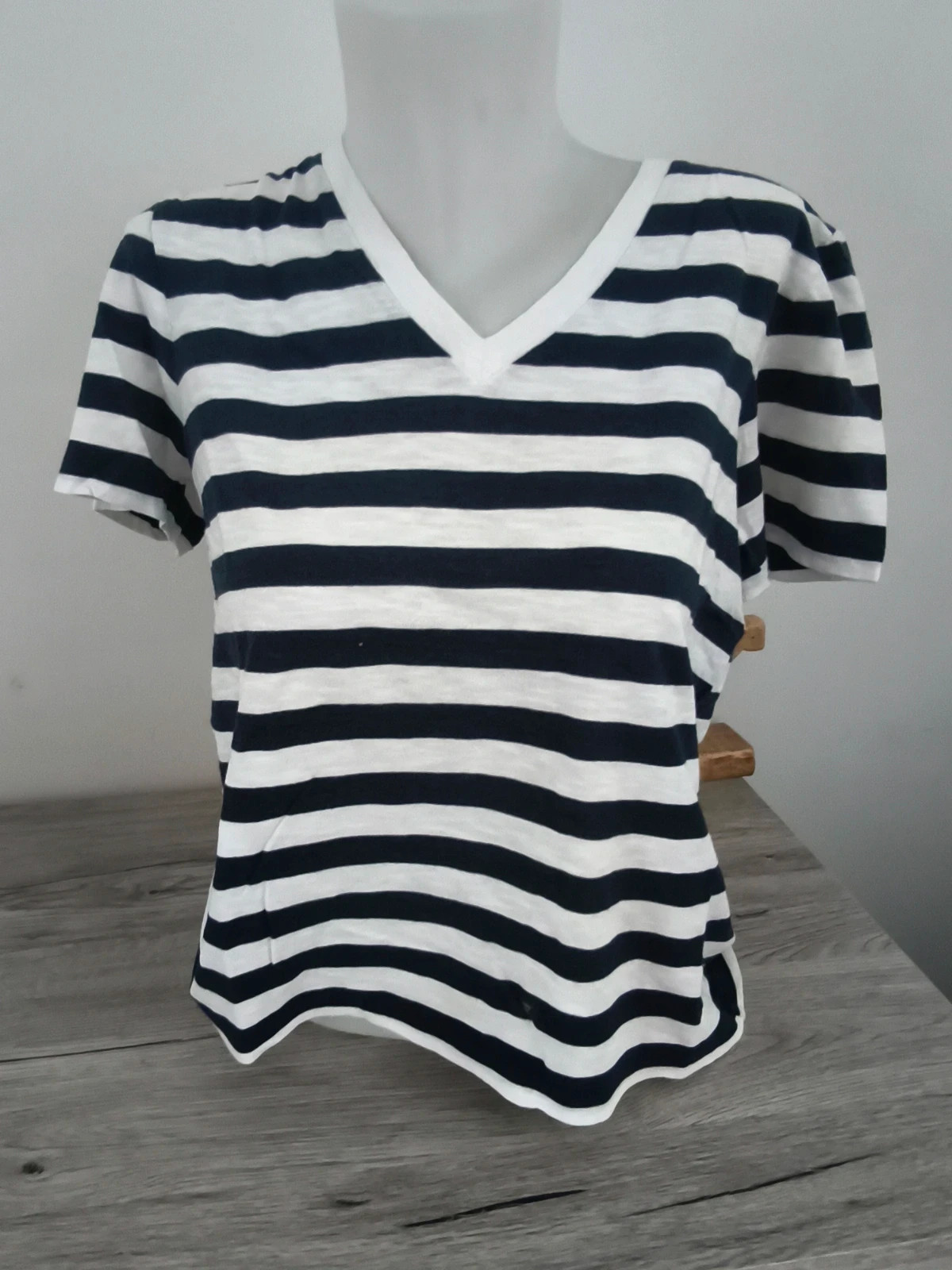 T-shirt marinière M&S Collection en lin – Taille 38. No323 ol