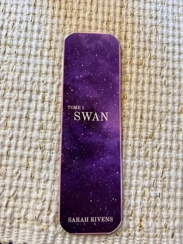 Marque page Sarah rivens - Swan tome 1 fais main