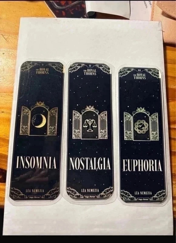 Lots de 3 Marque page Léa Nemezia - Insomnia 1&Nostalgia&2 Euphoria 3 fais mains plastifié