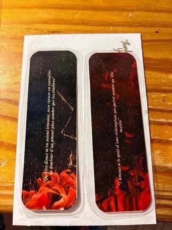 Lots de 2 Marque page Aya estrela - l’impératrice1 & l’héritier2 taille petit fais mains plastifié – Fait Main 2